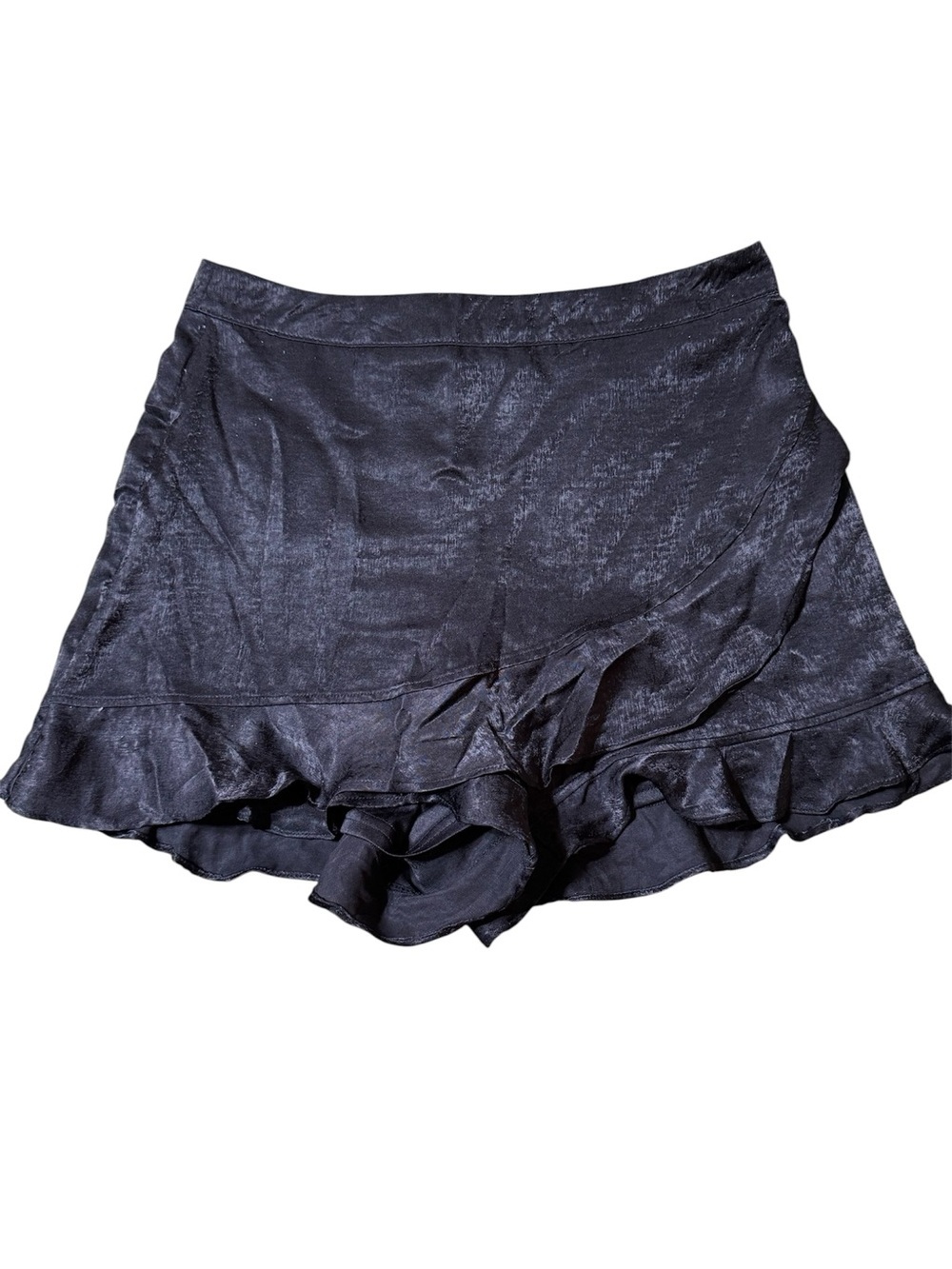 Altar'd State Womens Ruffle Mini Skort Black Size Large
